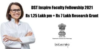 Inspire Faculty Fellowship 2021