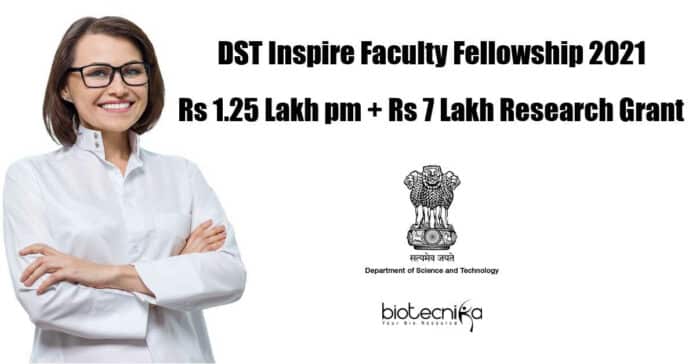 Inspire Faculty Fellowship 2021