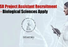JNCASR Project Assistant Recruitment – Biological Sciences Apply JNCASR Project Assistant
