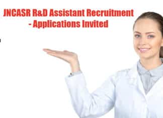 JNCASR R&D Assistant