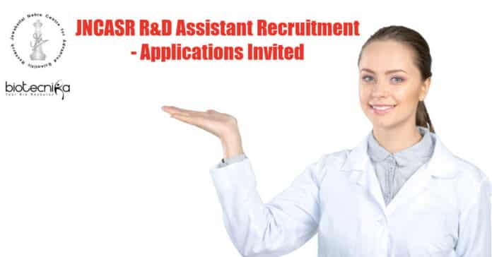 JNCASR R&D Assistant