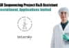 JNCASR Sequencing Project R&D Assistant Recruitment, Applications Invited JNCASR R&D Job
