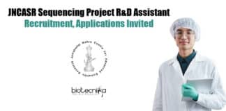 JNCASR R&D Job