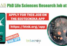 NIAB Research Associate Job For Life Sciences, Apply Online NIAB Research Associate Job