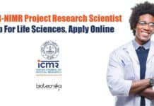 ICMR-NIMR Project Research Scientist Job For Life Sciences, Apply Online NIMR Project Research Jobs