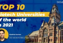 Top 10 Biotech Universities World