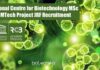 Regional Centre for Biotechnology MSc & MTech Project JRF Recruitment RCB MSc & MTech Jobs