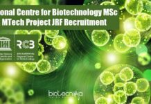 Regional Centre for Biotechnology MSc & MTech Project JRF Recruitment RCB MSc & MTech Jobs