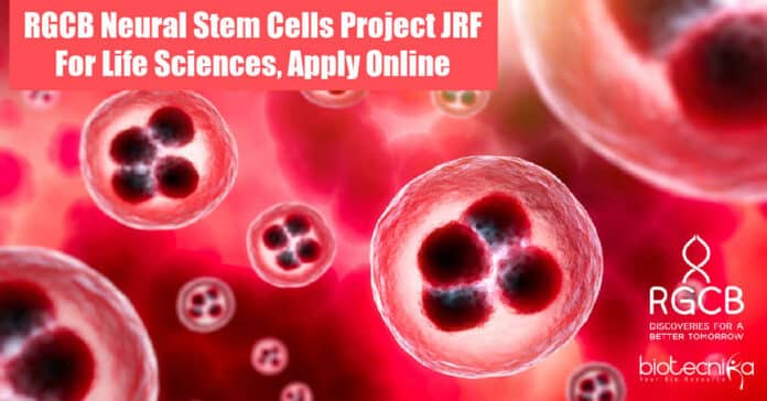 RGCB JRF Project Job