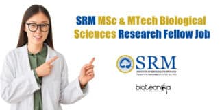 SRM Institute SRF Job