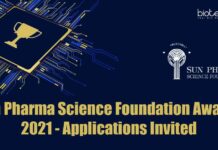 Sun Pharma Science Foundation Awards 2021 – Applications Invited Sun Pharma Science Foundation
