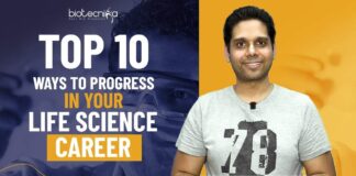 Life Science Career Tips - Top 10 Ways To Progress in Your Career