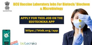 BCG Vaccine Laboratory Jobs