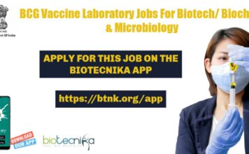 BCG Vaccine Laboratory Jobs