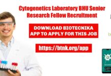 Cytogenetics Laboratory BHU Senior Research Fellow Recruitment BHU SRF Job Opening