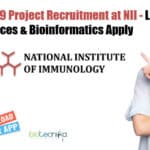 CRISPR/Cas9 Project Recruitment at NII – Life Sciences & Bioinformatics Apply Bioinformatics Jobs at NII