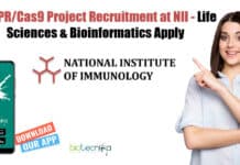 CRISPR/Cas9 Project Recruitment at NII – Life Sciences & Bioinformatics Apply Bioinformatics Jobs at NII