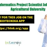 Bioinformatics Project Scientist Job