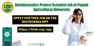 Bioinformatics Project Scientist Job