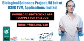 Biological Sciences Project JRF