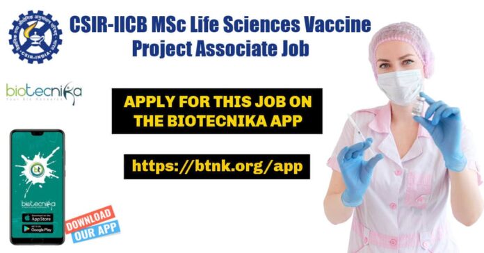 CSIR-IICB Project Recruitment