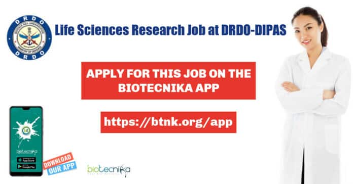 DRDO-DIPAS Life Sciences Researchh