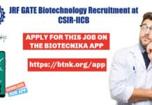 CSIR-IICB JRF (GATE) For Biotechnology, Attend Walk-In-Interview CSIR-IICB JRF