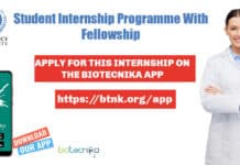 Student Internship Programme With Fellowship at Presidency University Student Internship Programme at