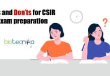 Do’s and Don’ts for CSIR Exam