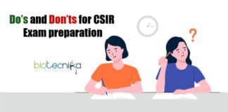 Do’s and Don’ts for CSIR Exam