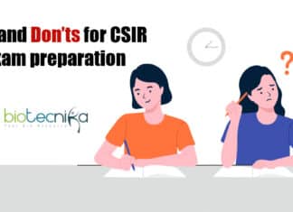 Do’s and Don’ts for CSIR Exam