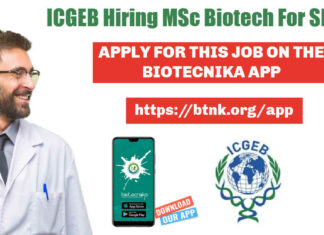 ICGEB Research Vacancy