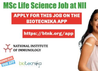 MSc Life Science Job