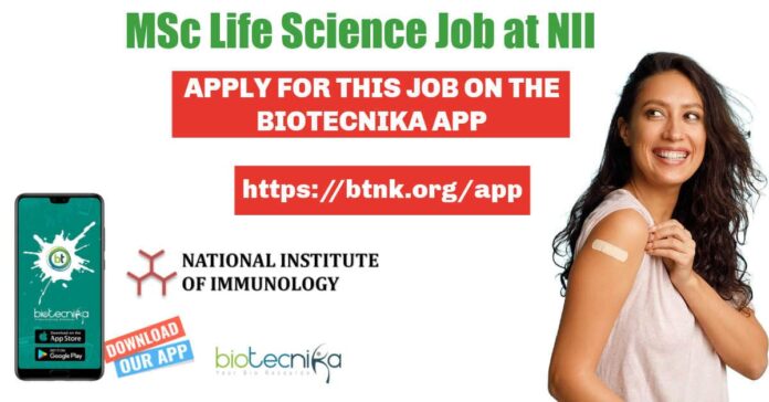 MSc Life Science Job