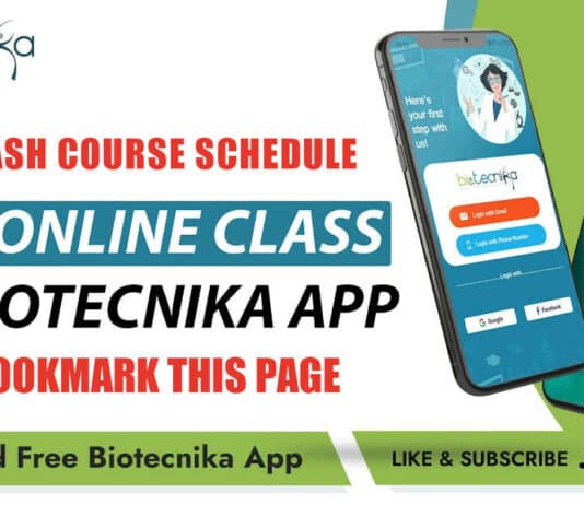 FREE CSIR NET Crash Course Schedule – Exclusively on Biotecnika App Crash Course Schedule