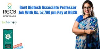 Govt Biotech Associate Professor
