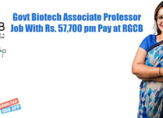 Govt Biotech Associate Professor