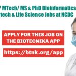 Govt NCDC Jobs – Bioinformatics, Biotech & Life Science With Rs. 75,000 pm Govt NCDC Jobs