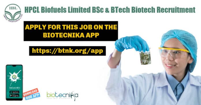 HPCL Biofuels Limited Recruitment