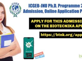 ICGEB-JNU PhD Programme 2021