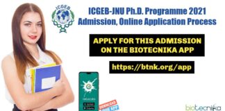 ICGEB-JNU PhD Programme 2021