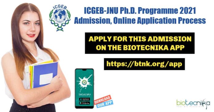 ICGEB-JNU PhD Programme 2021