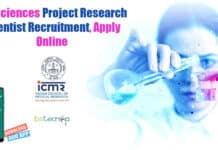 Life Sciences Project Research Scientist Recruitment, Apply Online ICMR Delhi Life Science