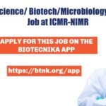 ICMR-NIMR Project Assistant For Life Science/ Biotech/Microbiology, Apply Online ICMR-NIMR Project Assistant