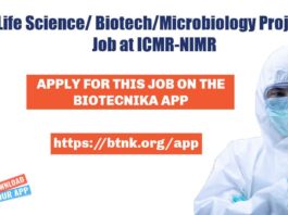 ICMR-NIMR Project Assistant
