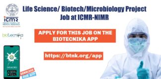 ICMR-NIMR Project Assistant