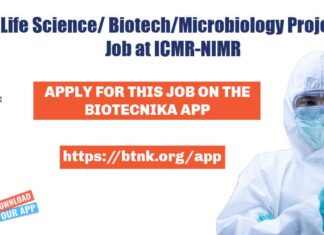 ICMR-NIMR Project Assistant