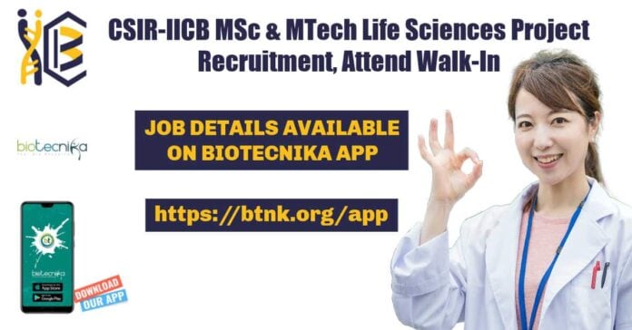 IICB Project Vacancy