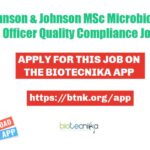 Johnson & Johnson Quality & Compliance Officer, Apply Online Johnson & Johnson Jobs