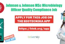 Johnson & Johnson Quality & Compliance Officer, Apply Online Johnson & Johnson Jobs